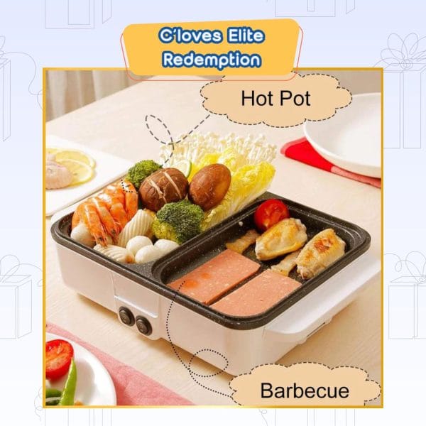 C'loves Elite Redemption, Swiss Thomas Multi Functional Cooker 2 In 1 Hot Pot & BBQ Grilled Pan