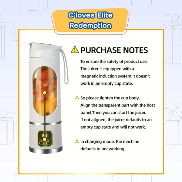 C'loves Elite Redemption, 500ML Portable Juicer Blender