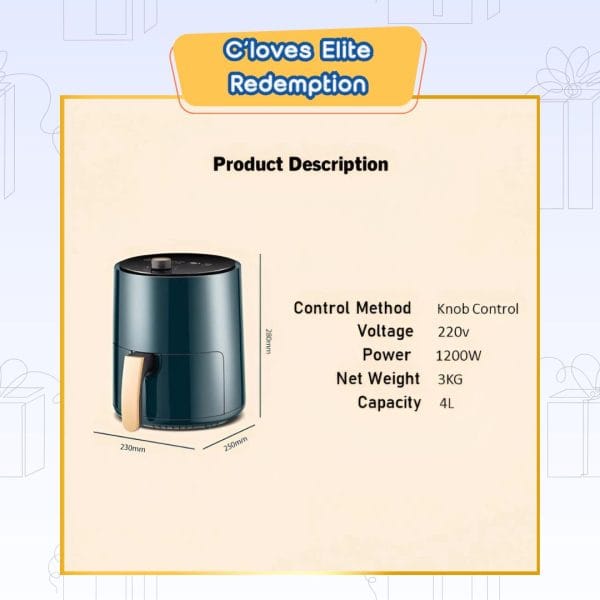 C'loves Elite Redemption, Air Fryer 7L