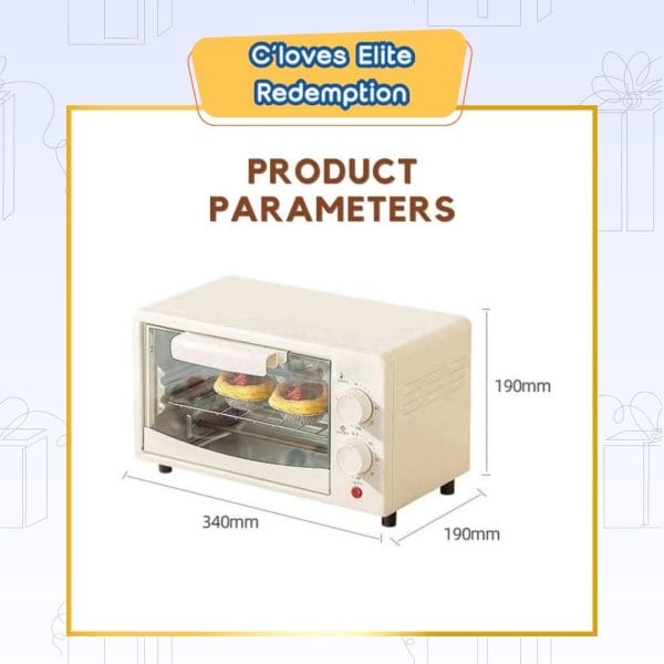 12L Electric Oven Toast/Bake/Broil/Roast with Knob Adjustment Timer Microwave, C'loves Elite Redemption